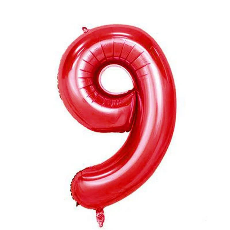 32 Inch Solid 19 Number Blue Foil Balloon - Image 3