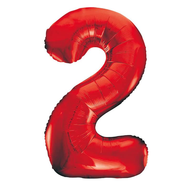 32 Inch Solid 21 Number Blue Foil Balloon - Image 2