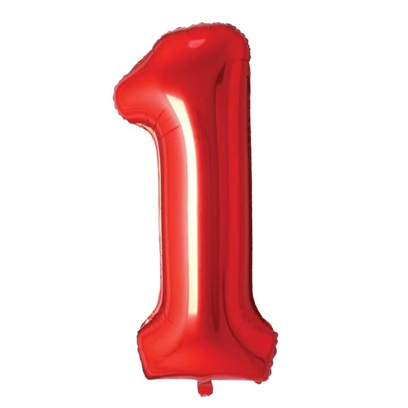 32 Inch Solid 21 Number Blue Foil Balloon - Image 3
