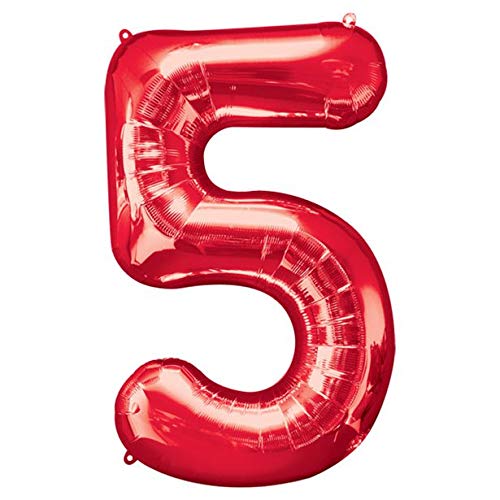 32 Inch Solid 50 Number Blue Foil Balloon - Image 2