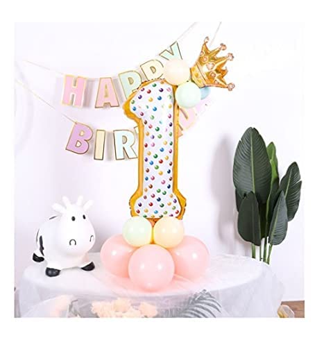 34'' Inch Donut Shape Number 1 Foil Balloon - Image 2