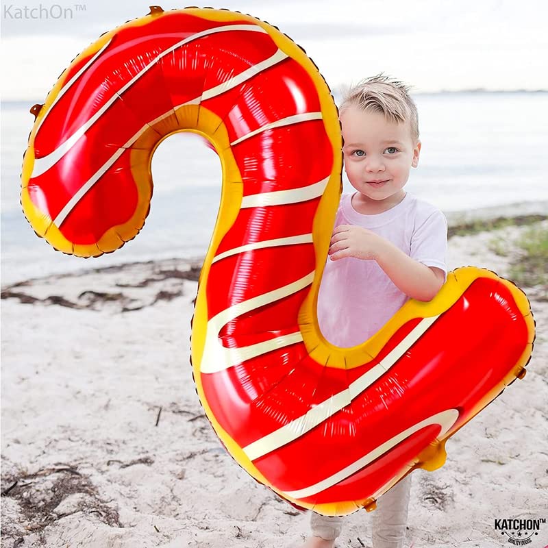 34'' Inch Donut Shape Number 2 Foil Balloon - Image 2