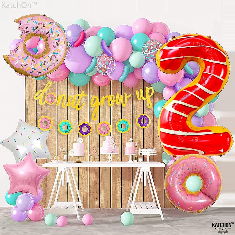 34'' Inch Donut Shape Number 2 Foil Balloon - Image 3