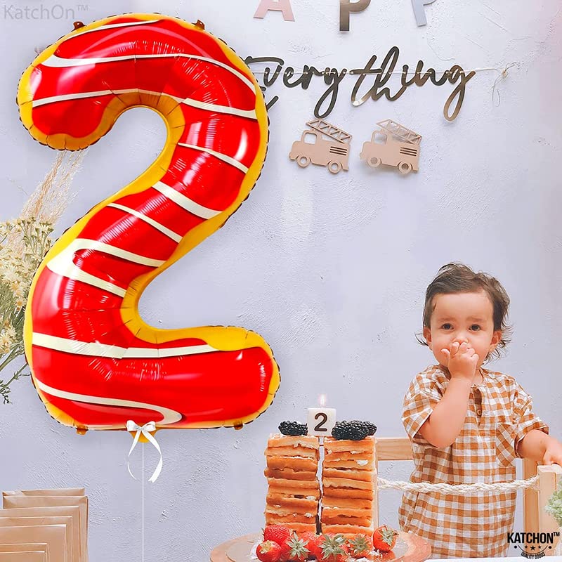 34'' Inch Donut Shape Number 2 Foil Balloon - Image 4