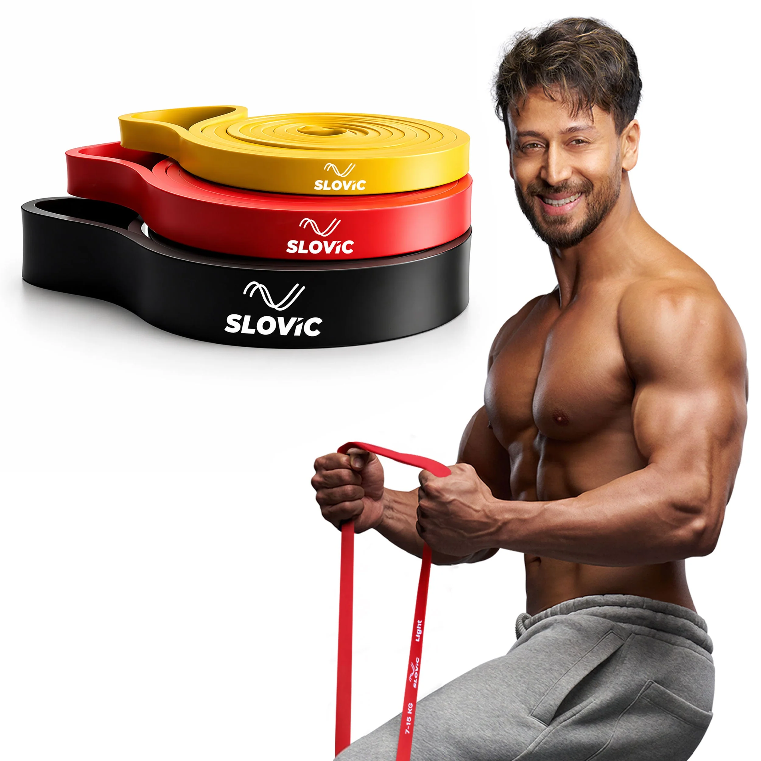 35kg + 15kg + 5kg Intermediate Resistance Bands – Set of 3