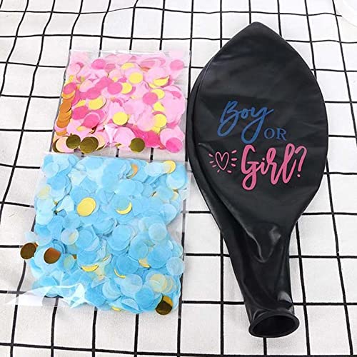 36 Inch New Born Baby Surprise Reveal Confetti Balloon With Pink And Blue Round Shape - Image 4