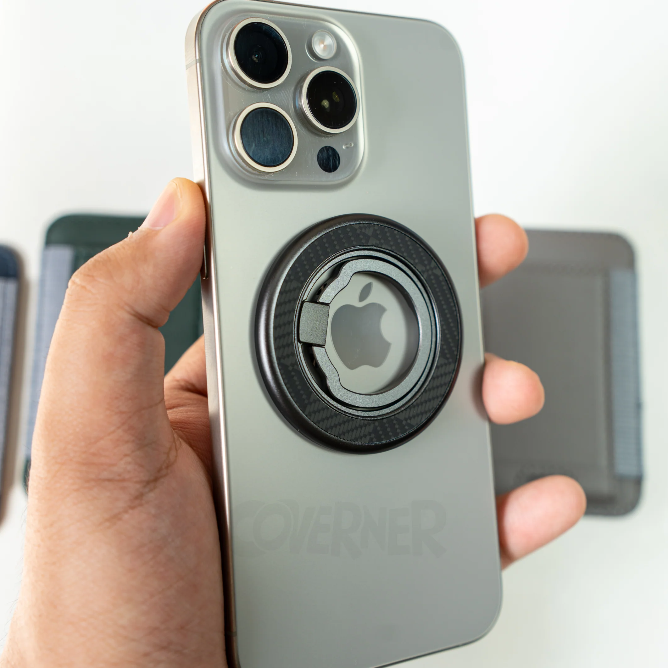 360 Rotatable Carbon Fiber Magnetic Ring Holder – Ultimate Grip| Coverner | 100% Carbon Fiber - Image 5