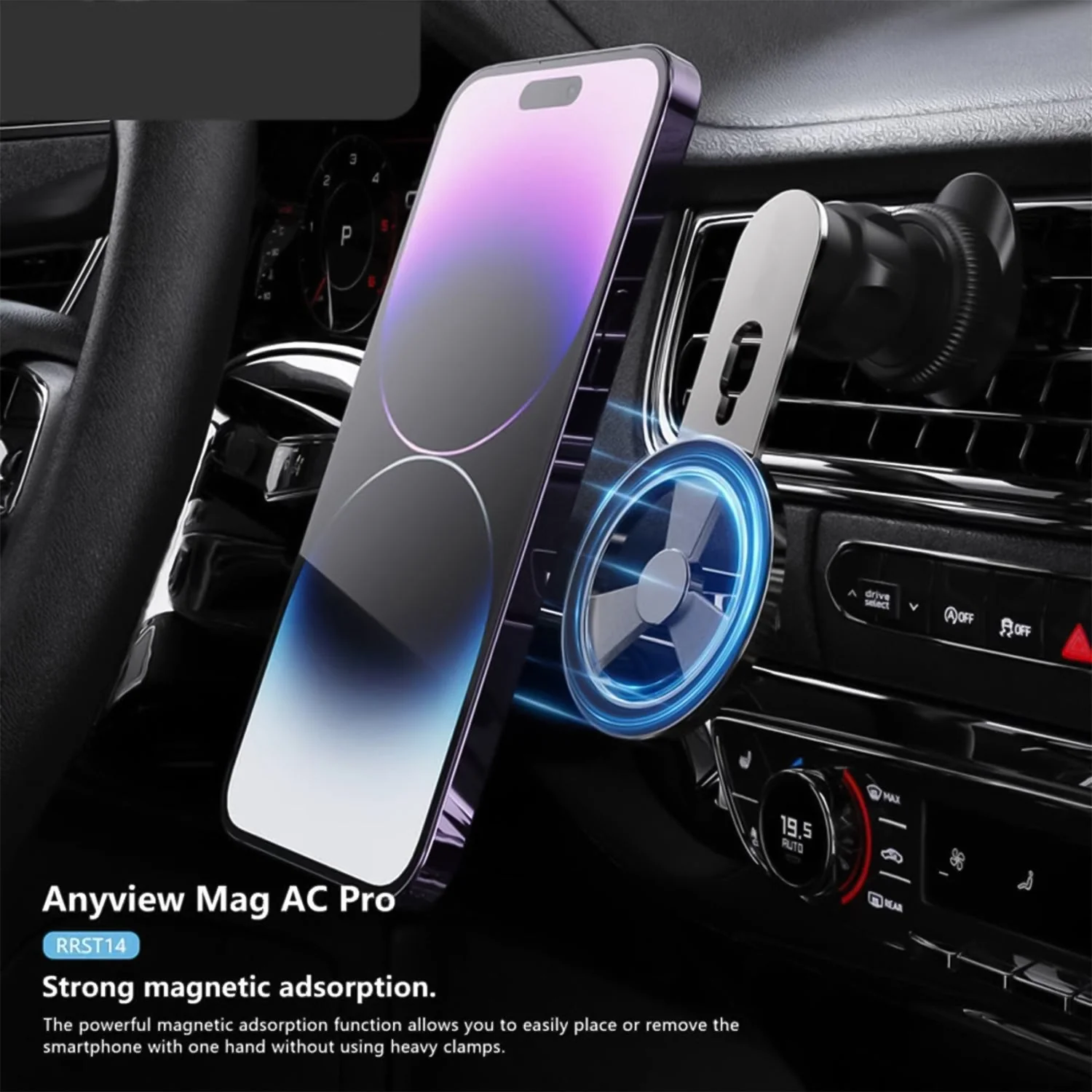 ° Rotatable & Foldable Air Vent Magnetic Phone Holder (1 Pc) - Image 5