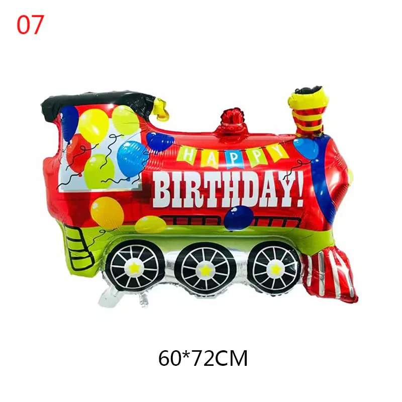 37 Inch Happy Birthday Colorful Train Shaped Foil Balloon (Pack of 1) - Image 2