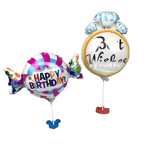 38 Inch Multicolor Candy Shaped Happy Birthday Foil Balloon - Image 3