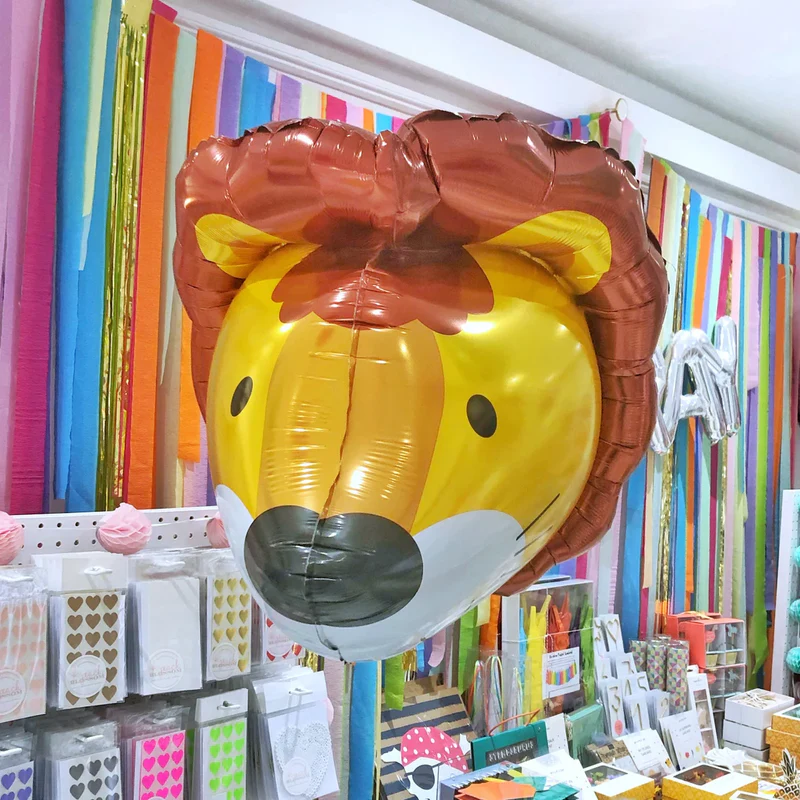 3D Lion Jungle Animal Themed Foil Balloon Pack of 5pcs (Multicolor) - Image 2