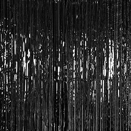3ft x 6ft Metalic Fringe Foil Curtain With Blue And Black Color (Pack of 2) - Image 4