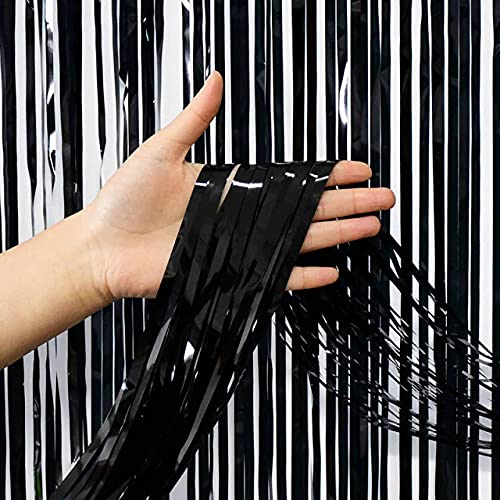 3ft x 6ft Metalic Fringe Foil Curtain With Blue And Black Color (Pack of 2) - Image 5