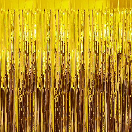 3ft x 6ft Metalic Fringe Foil Curtain With Gold And Silver Color (Pack of 2) - Image 2