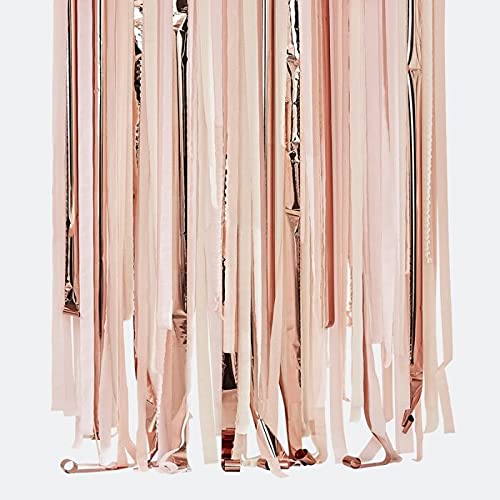 3ft x 6ft Metalic Fringe Foil Curtain With Rose Gold And Blue Color (Pack of 2) - Image 5