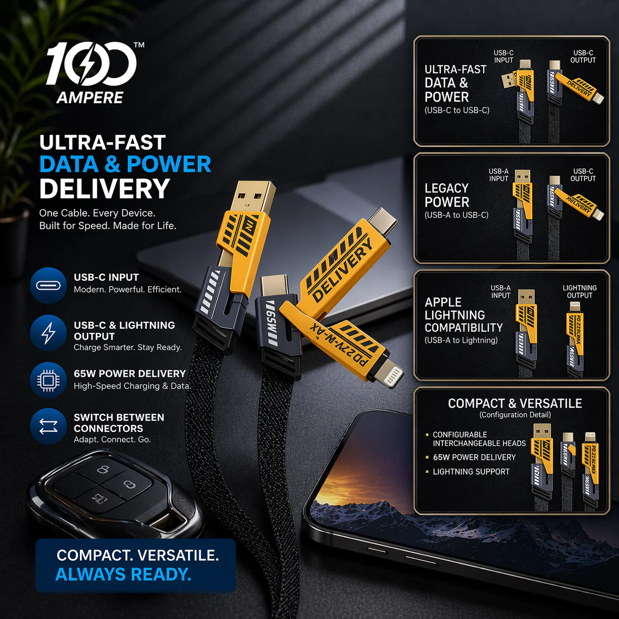 4 in 1 Convertible Cable - Image 2