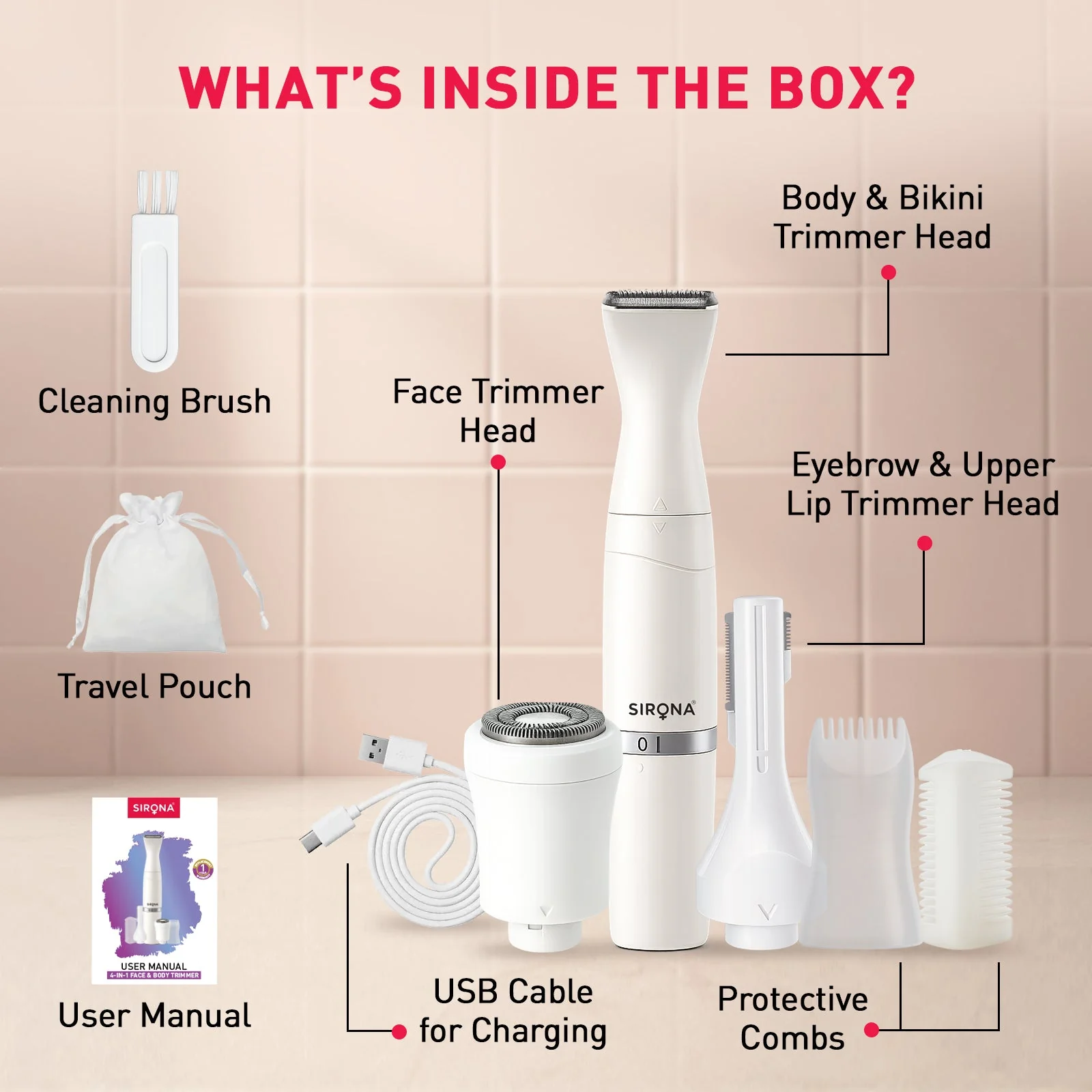 4-in-1 Face & Body Trimmer for Women - Image 8