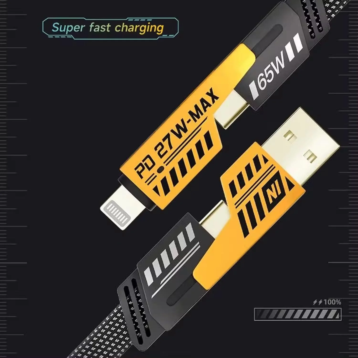 4 in 1 Fast Charging Cable (1 Pc / Loose) - Image 2