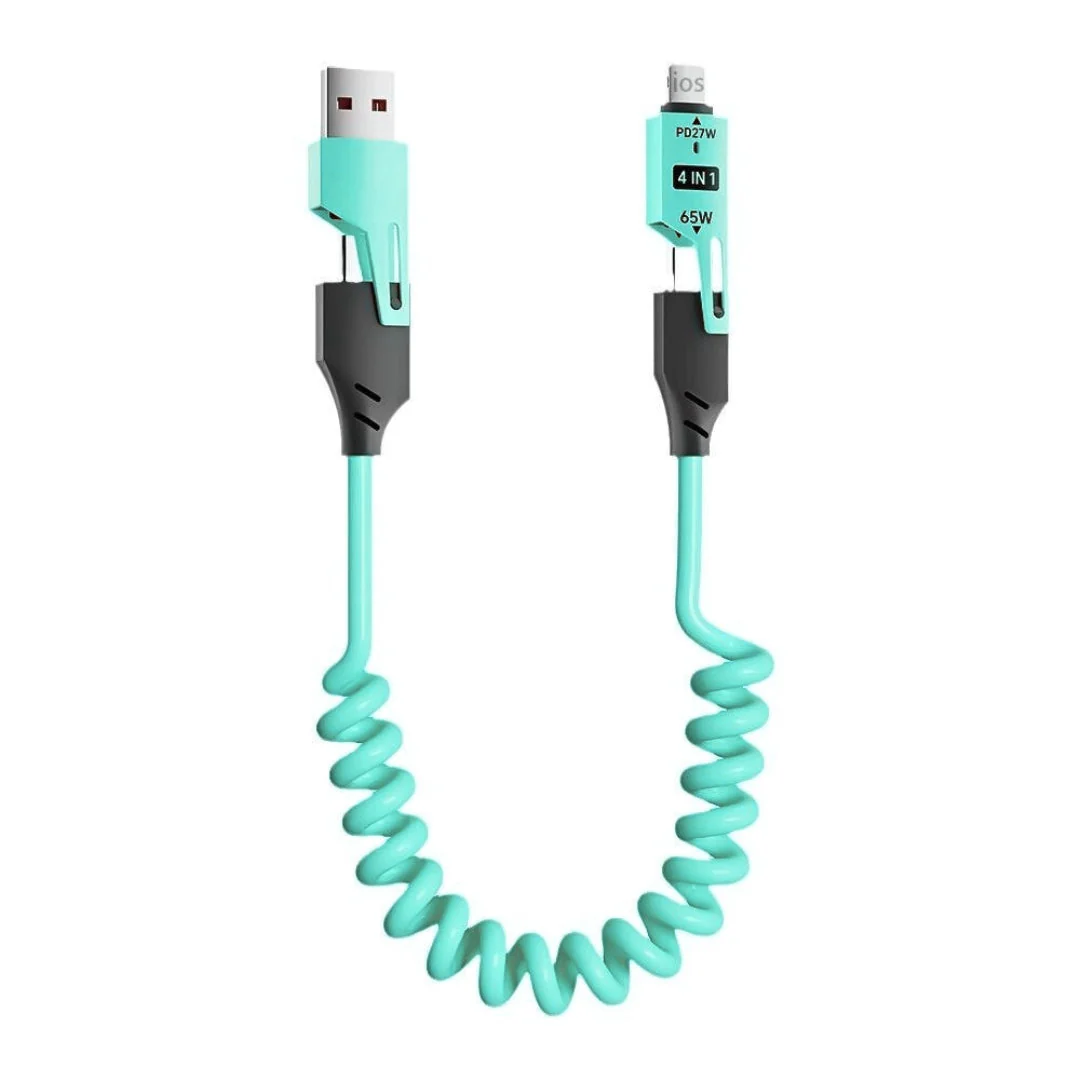 4 in 1 Spring Style Fast Charging Cable - Spira - Image 2