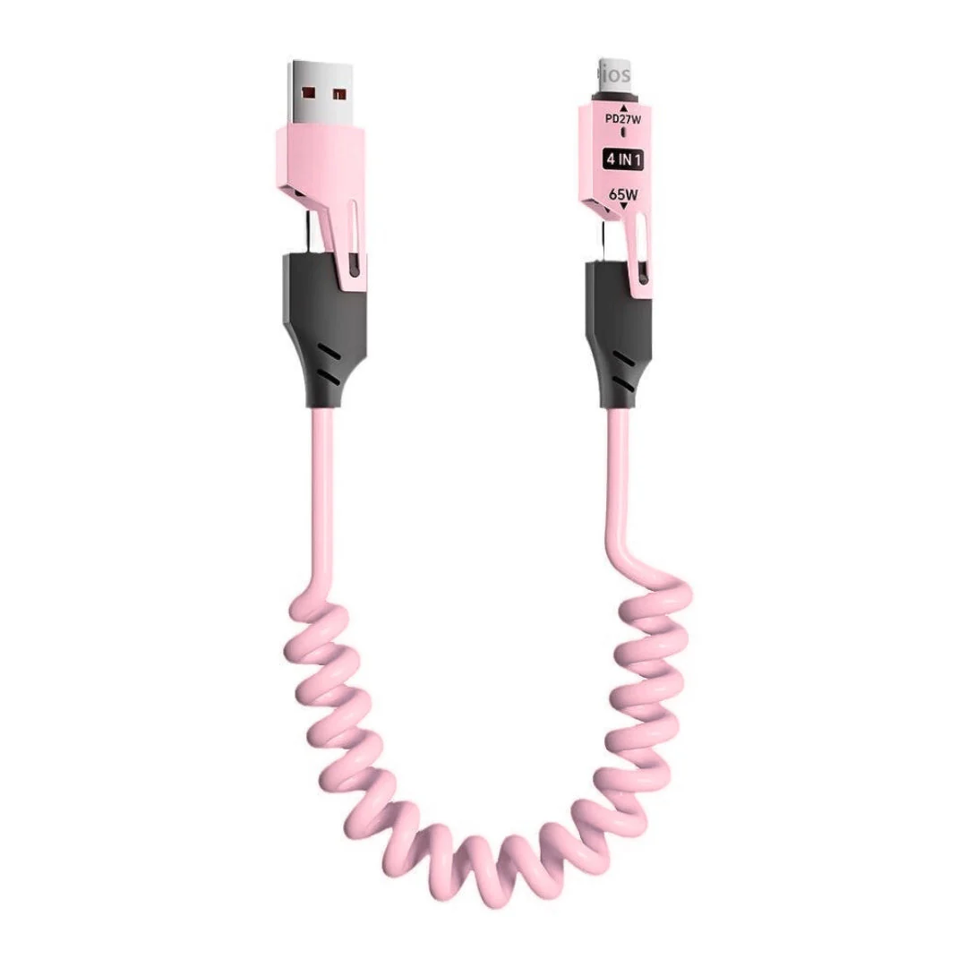 4 in 1 Spring Style Fast Charging Cable - Spira - Image 3