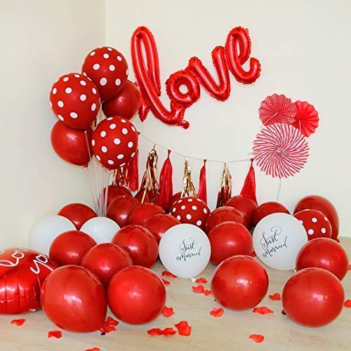 40 Inch Love Alphabets Cursive Letters Red Color Foil Balloon - Image 4