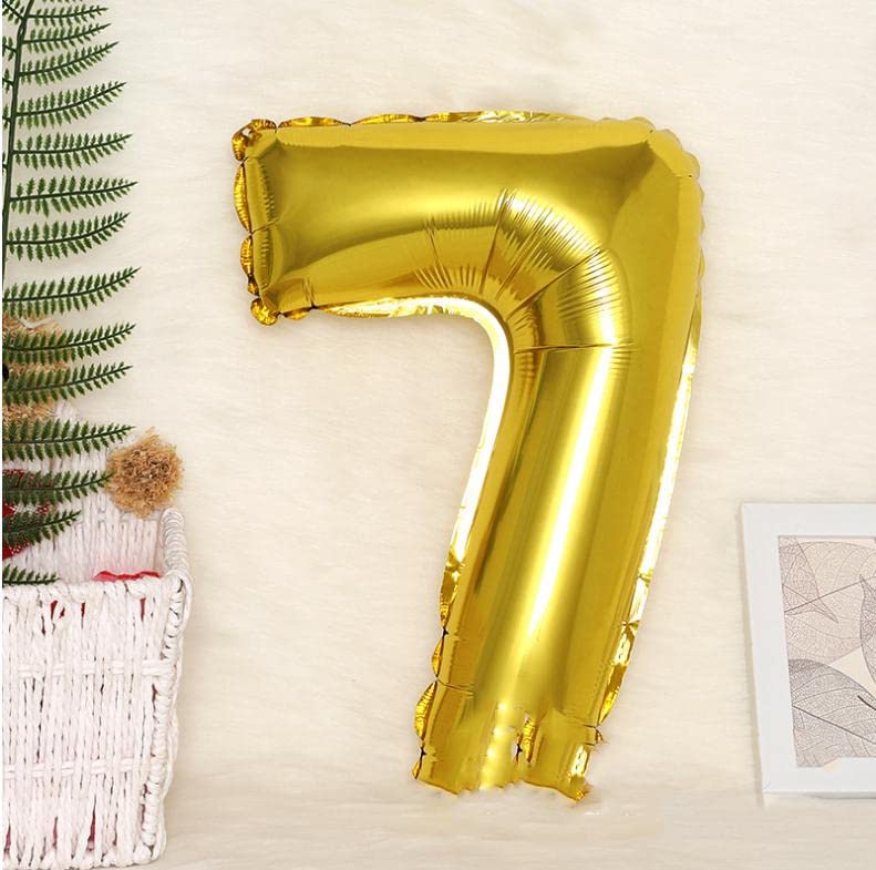 40 Inch Solid  7 Number Gold Foil Balloon - Image 2