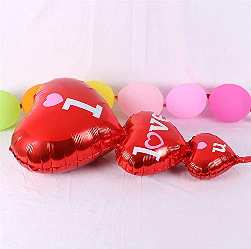 40 Inch Tall Red Heart Shape I Love You Foil Balloon (Pack of 3) - Image 6
