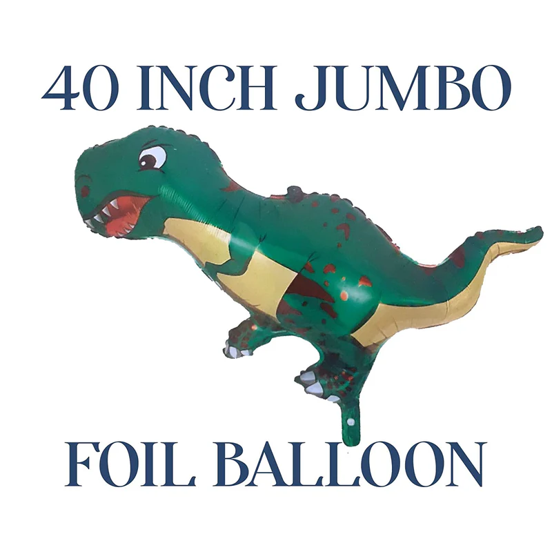 40 Inch x 20 Inch Standing Dinosaur Shaped Foil Balloon (Green) (Pack of 1) - Image 3
