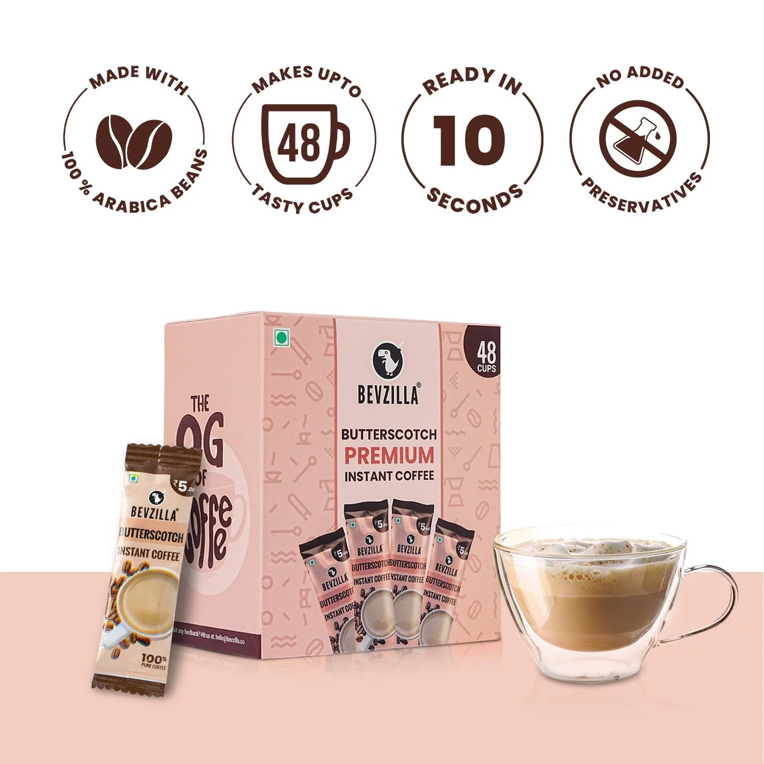 48 Butterscotch Coffee Sachets Box - Image 3
