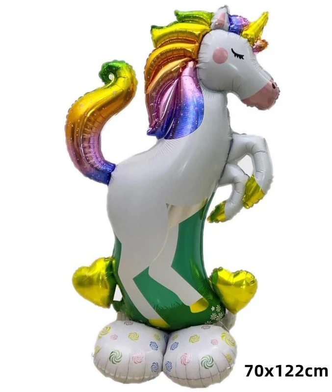 48 Inch Standing Unicorn 4D Foil Balloon (Multicolor) (Pack of 1) - Image 2
