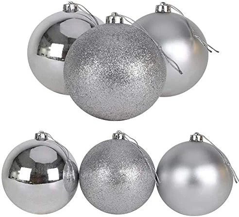 4cm Christmas Balls Pack of Silver Color (Pack of 10) - Image 4