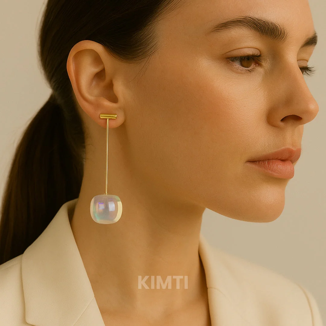 50 Shades of Grey White Drop Earring - Image 3
