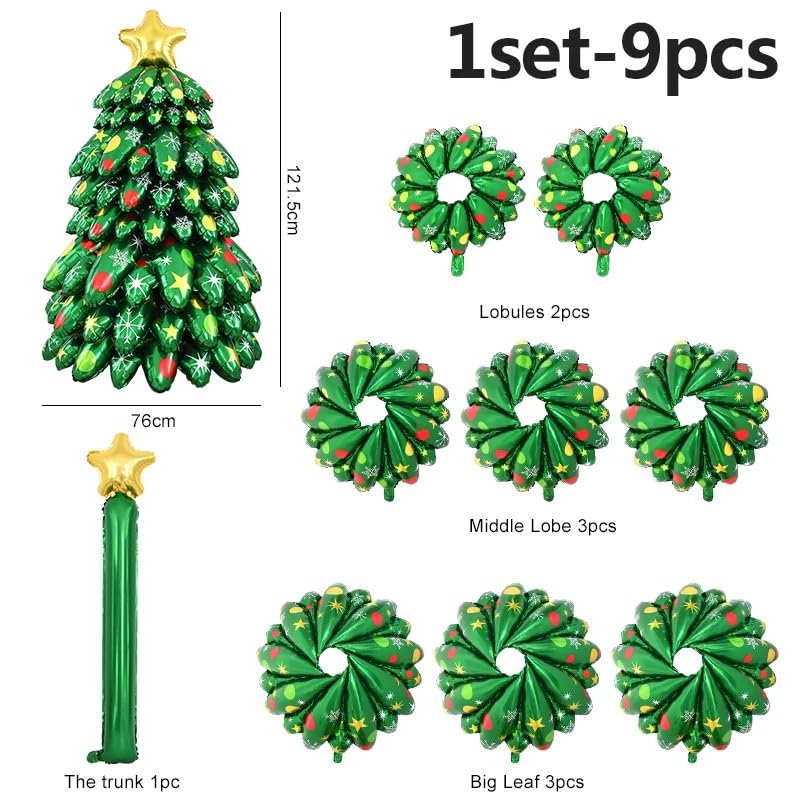 51-inch Tall Star topped Christmas Tree Foil Balloon - Image 2