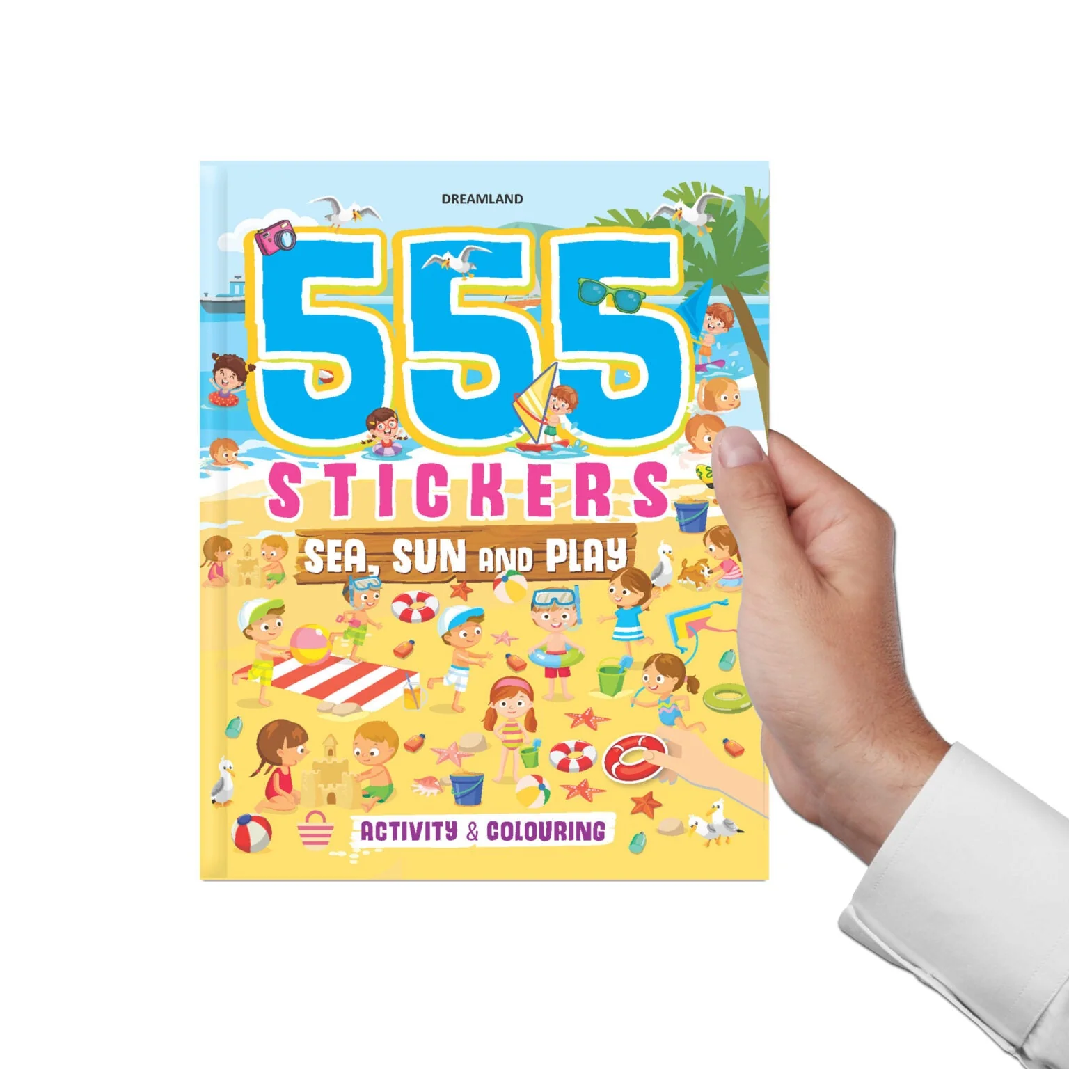 555 Stickers, Sea, Sun and Play Activity & Colouring Book - Image 2