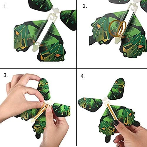6 Pcs Magic Fairy Flying Butterfly With Blue Color Exploding Box (Pack of 1) - Image 4