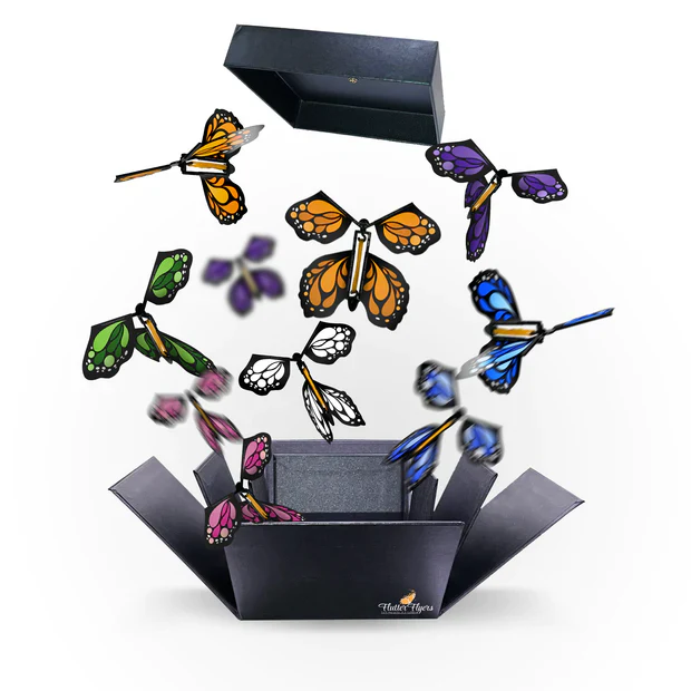 6 Pcs Magic Fairy Flying Butterfly With Dark Blue Color Exploding Box (Pack of 1) - Image 5