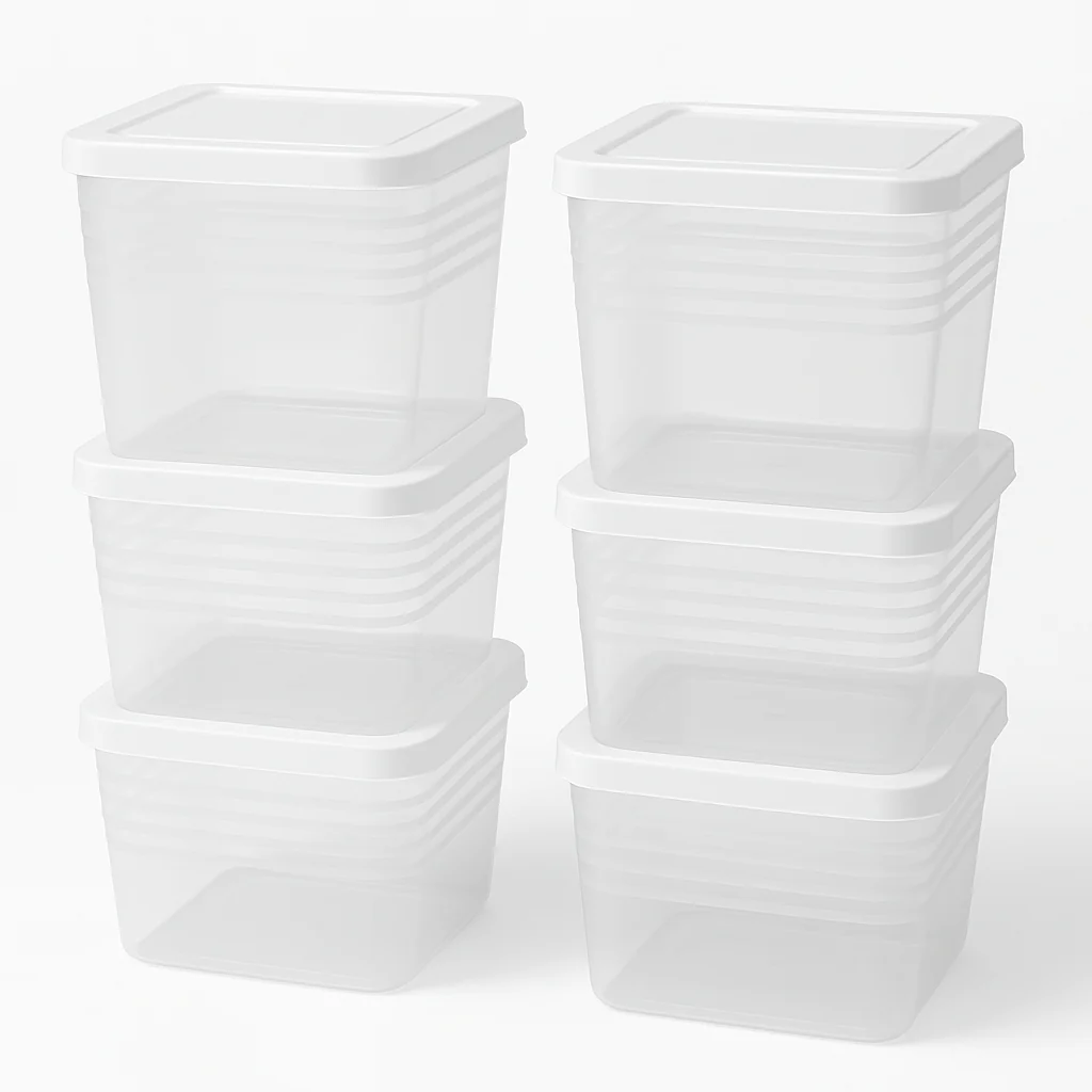 6-Piece 1200ml Airtight Kitchen & Fridge Storage Container Set with Leak-Proof Lids – BPA-Free, Stackable & Freezer Safe - Image 3
