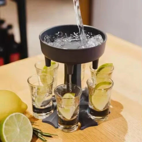 6-Shot Filling Glass Dispenser Portable Cocktail Glass Holder 1 pc - Image 4