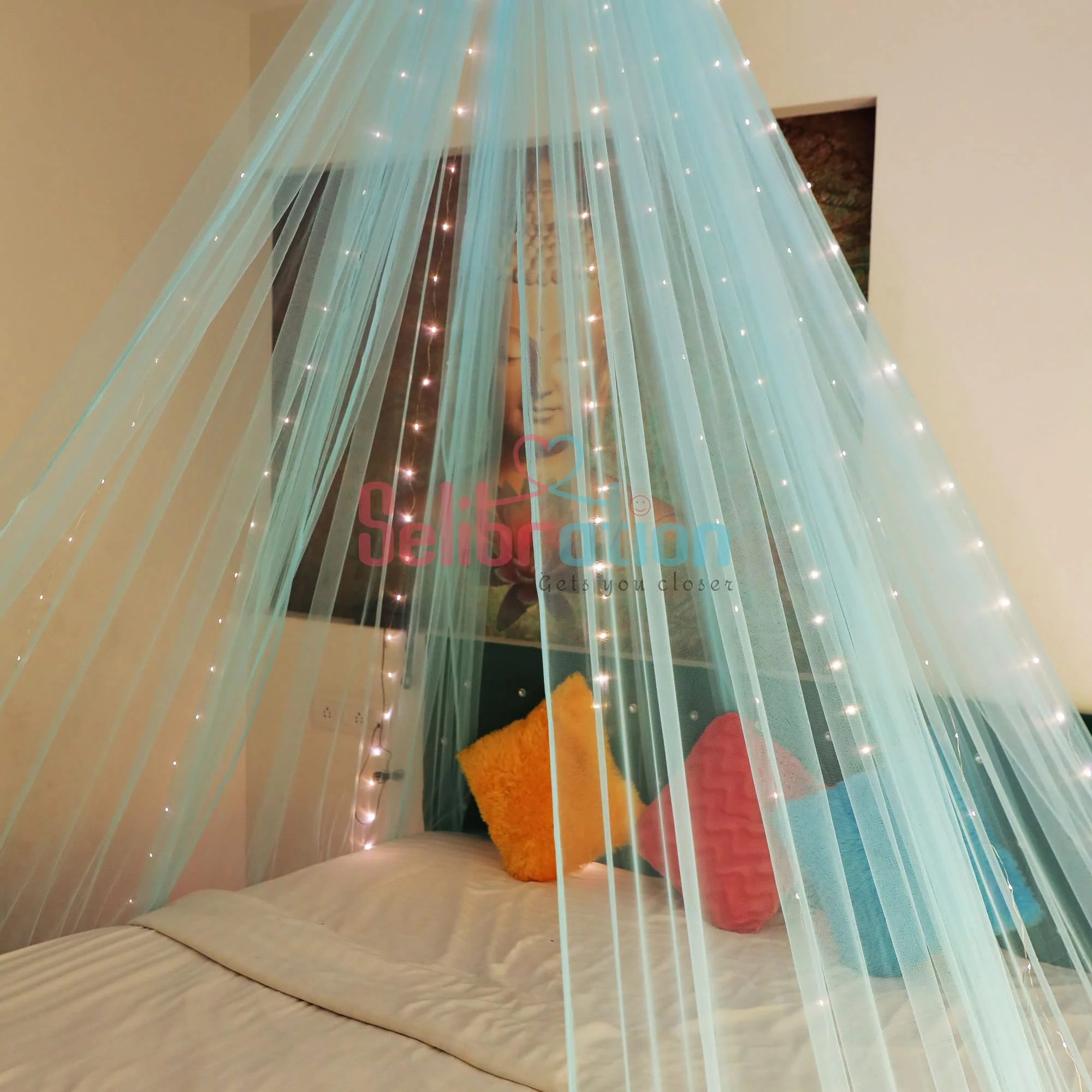 (6 x 1 Meter) Blue Plastic Decoration Net  Supplies - Image 2