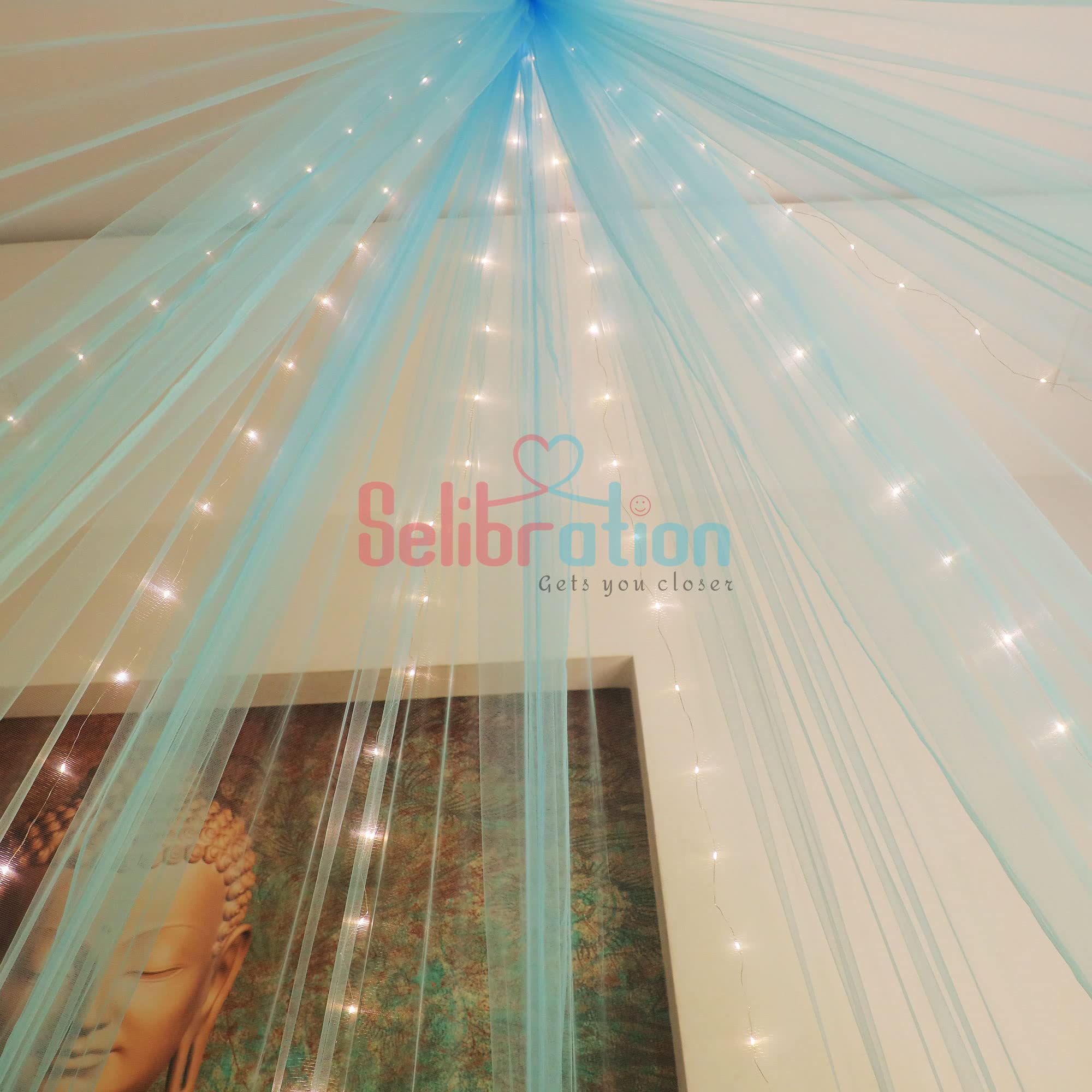 (6 x 1 Meter) Blue Plastic Decoration Net  Supplies - Image 4