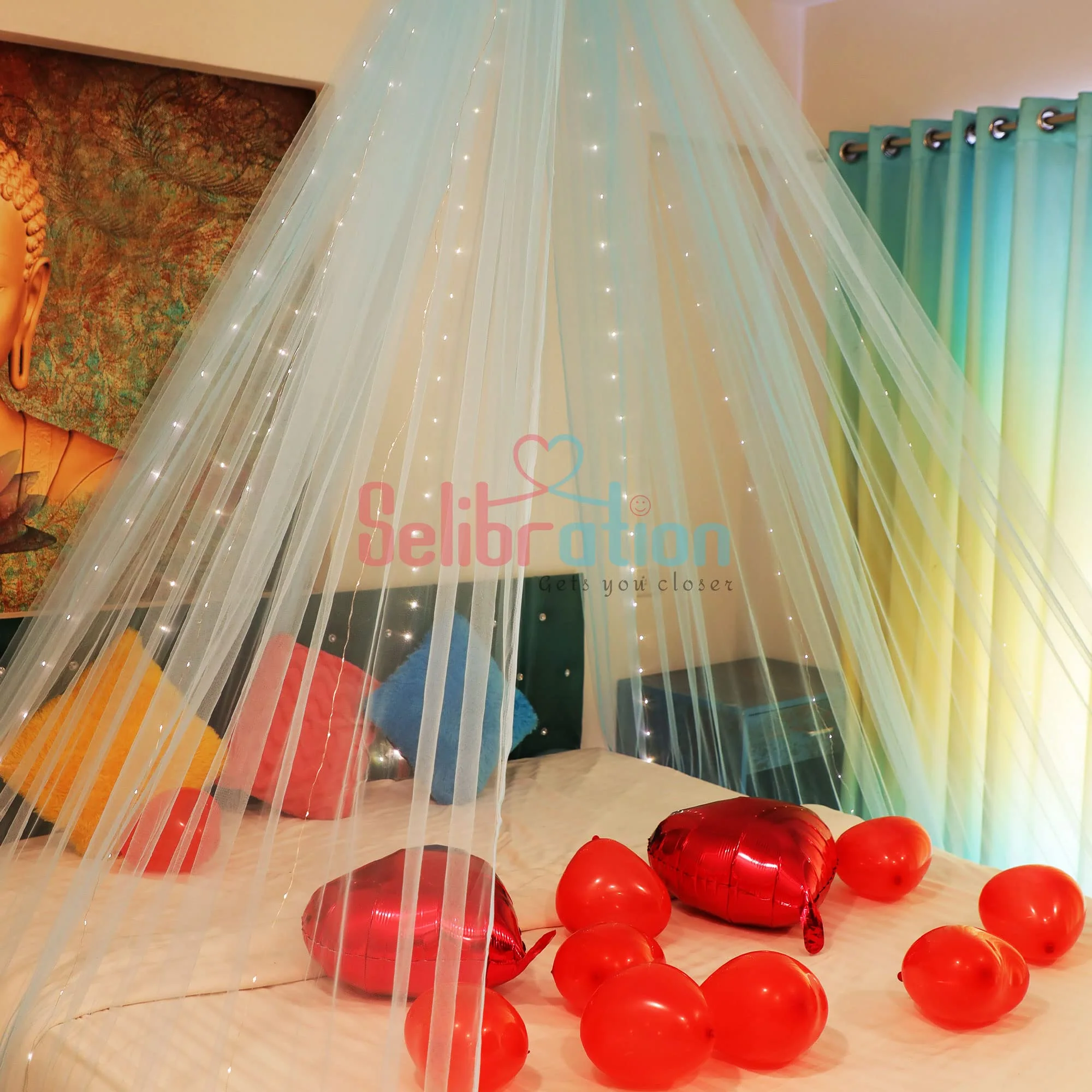 (6 x 1 Meter) Blue Plastic Decoration Net  Supplies - Image 5