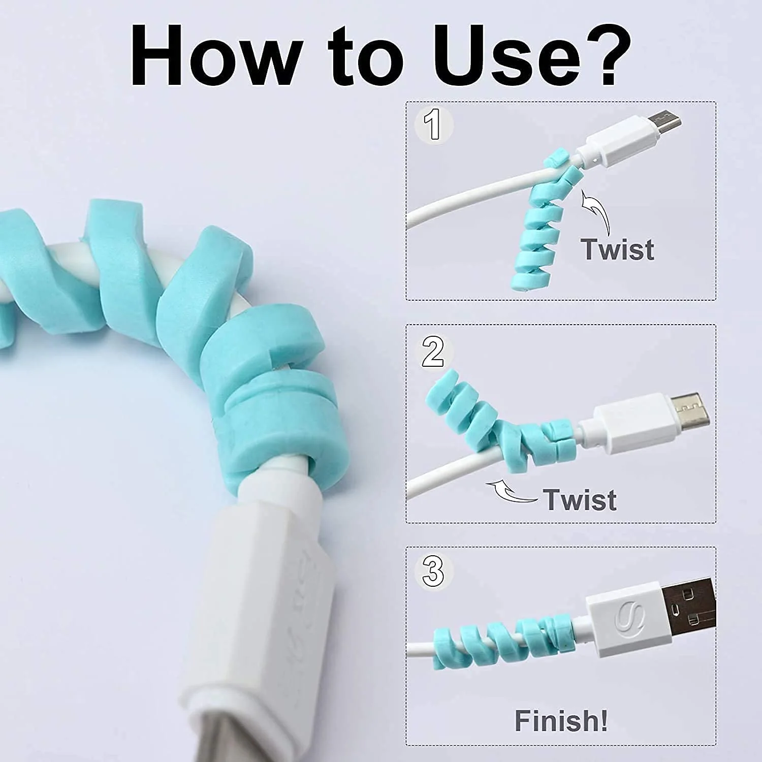 Spiral Charger Spring Cable Protector Data Cable Saver - Image 7