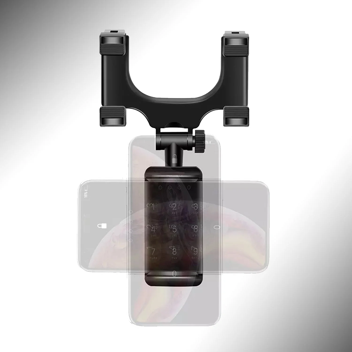 Rear View Mobile Holder Universal Vehicle Rear View Mirror Mobile phone Mount Stand - Image 7