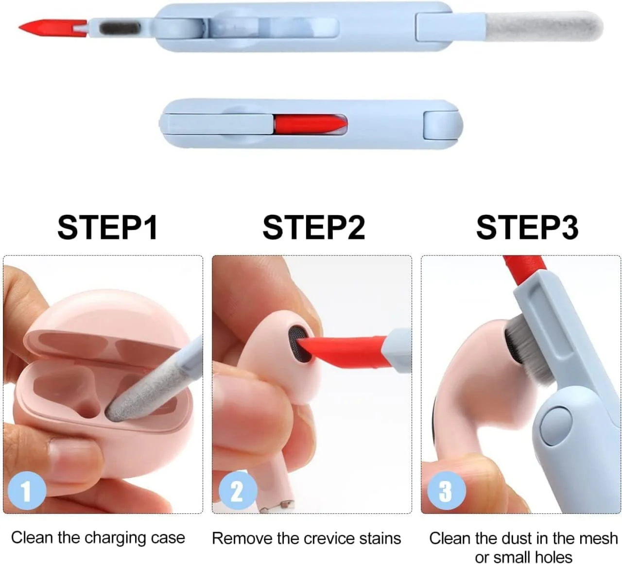 in 1 Electronic Cleaner kit, Cleaning Kit for Monitor Keyboard Airpods, Screen Dust Brush Including Soft Sweep, Swipe, Airpod Cleaner Pen, Key Puller and Spray Bottle - Image 4