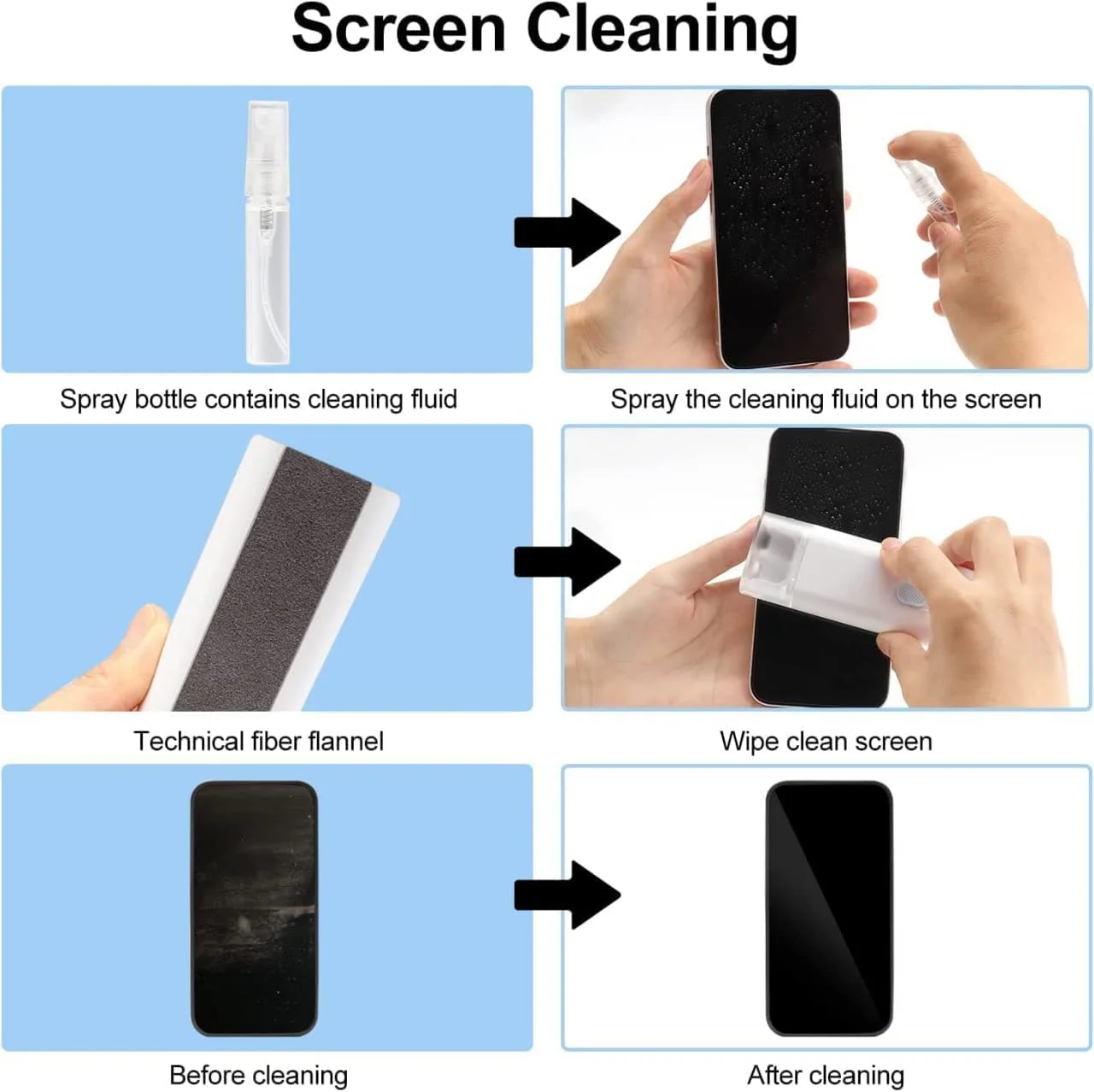 in 1 Electronic Cleaner kit, Cleaning Kit for Monitor Keyboard Airpods, Screen Dust Brush Including Soft Sweep, Swipe, Airpod Cleaner Pen, Key Puller and Spray Bottle - Image 5