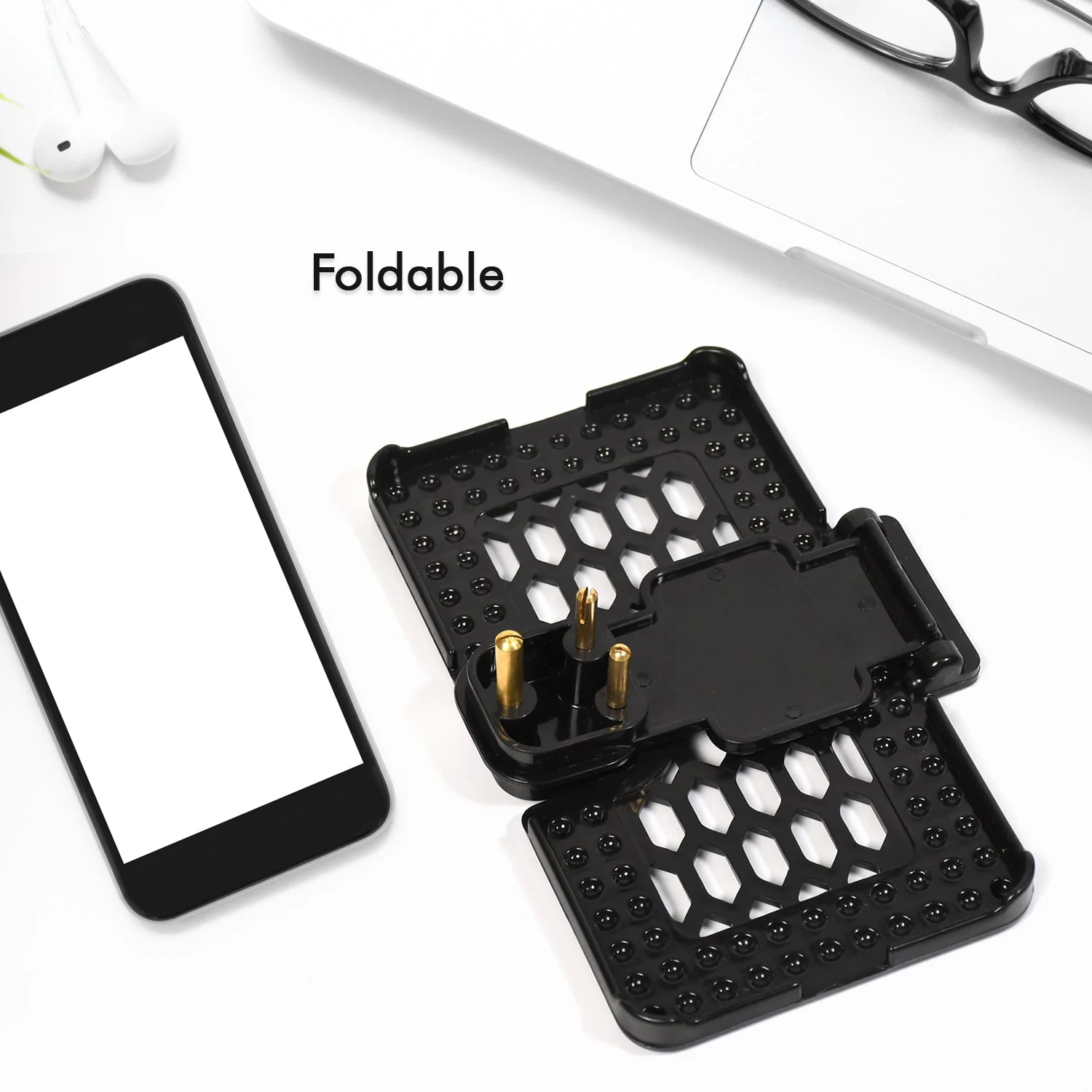B Multi-Purpose Wall Holder Stand for Charging Mobile Just Fit in Socket and Hang ( Black ) - Image 3