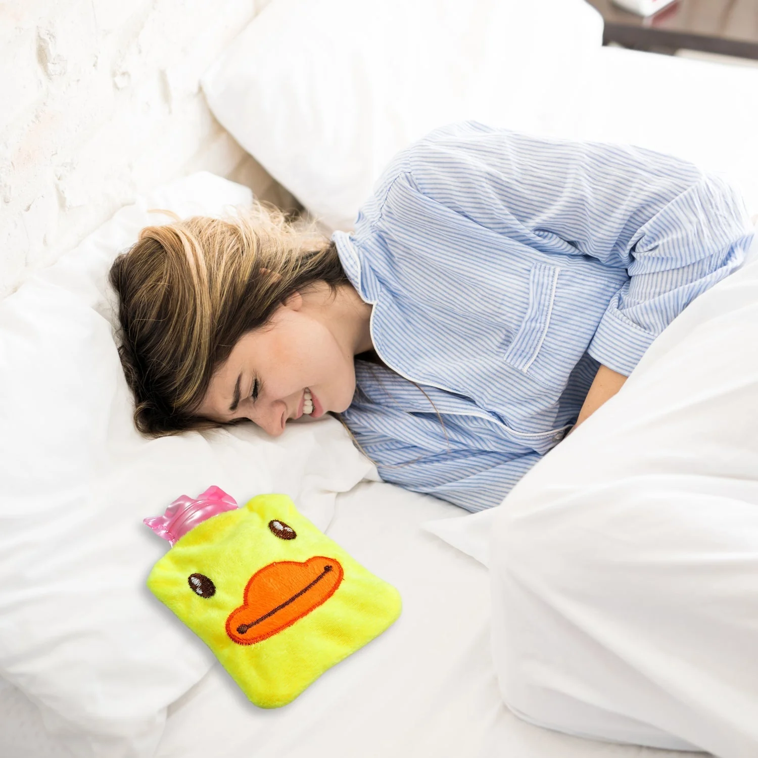 6511 Yellow Duck small Hot Water Bag with Cover for Pain Relief, Neck, Shoulder Pain and Hand, Feet Warmer, Menstrual Cramps. - Image 6