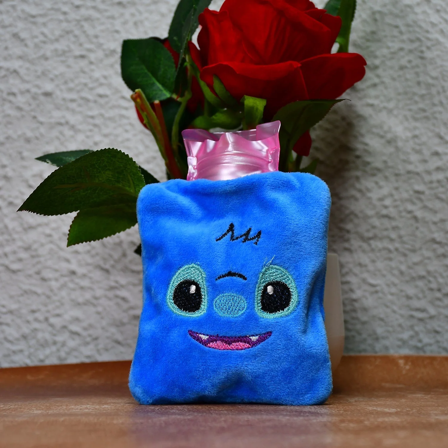 6512 Blue Stitch small Hot Water Bag with Cover for Pain Relief, Neck, Shoulder Pain and Hand, Feet Warmer, Menstrual Cramps. - Image 6