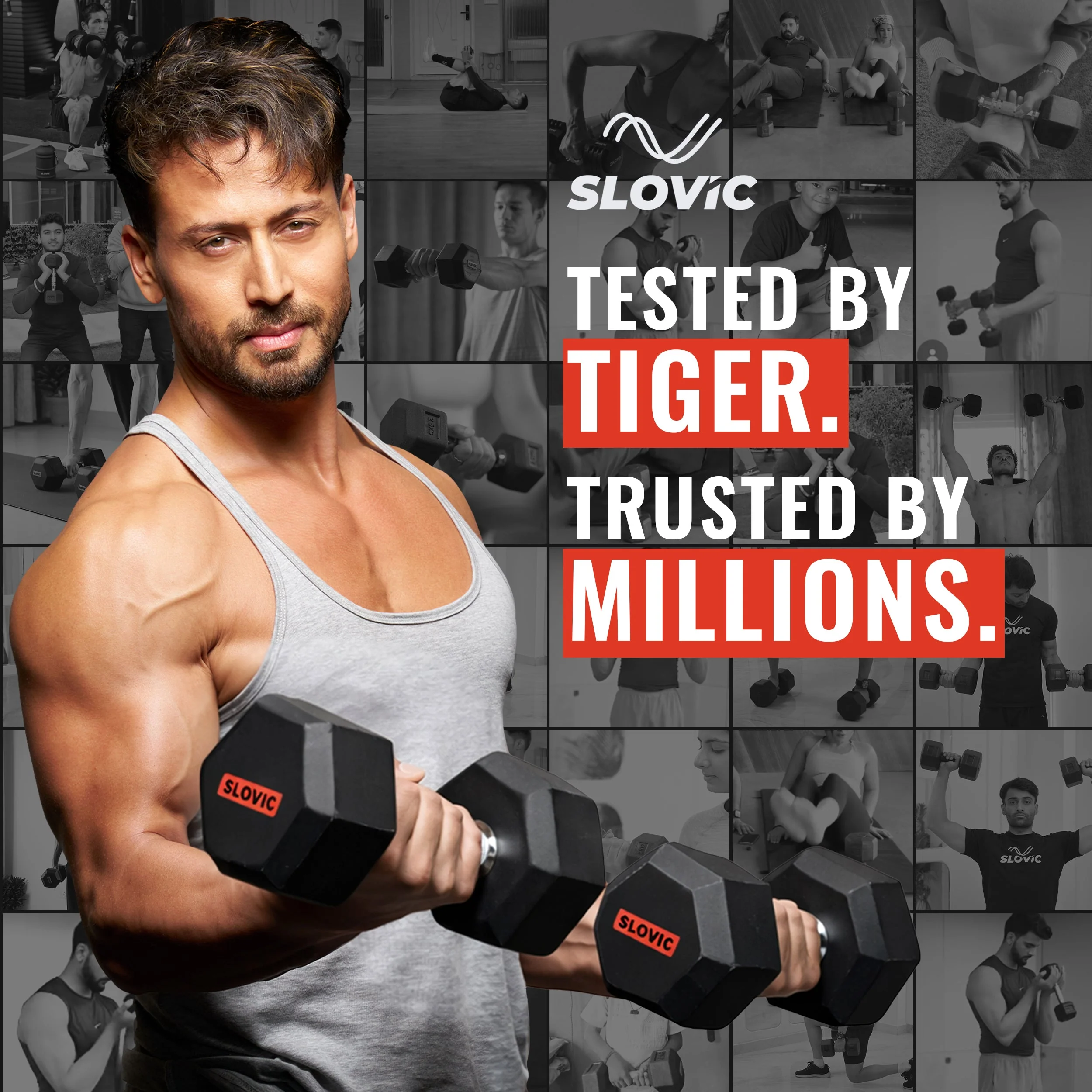 7.5 kg Hexa Rubber Dumbbells (Pair) | Anti-Slip Grip - Image 3
