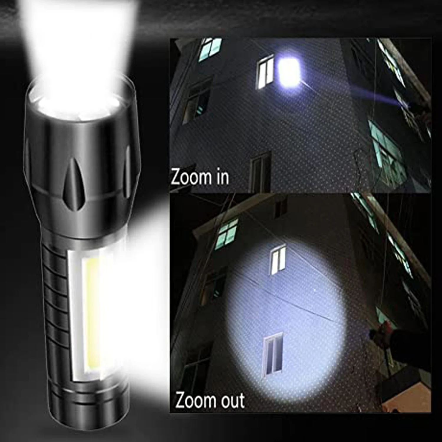 Mini Search Rechargeable LED Long Range Flashlight Emergency Light Torch - Image 6